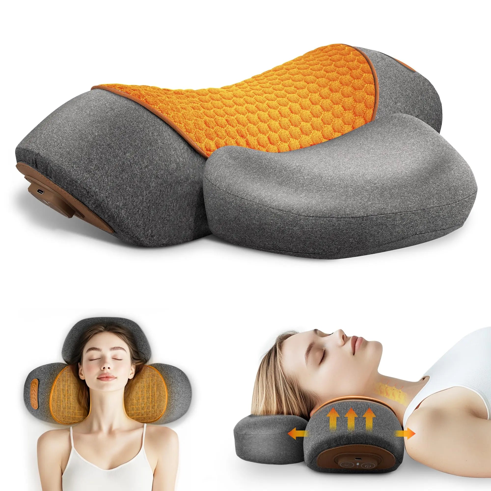 Electric Neck Massager Cervical Pillow Hot Compress Neck Stretch