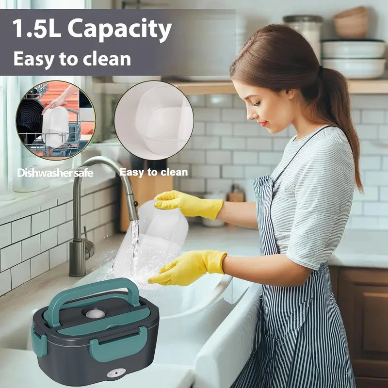 Electric Lunch Box Portable Meal Tray Preservation Food Heating Dinner