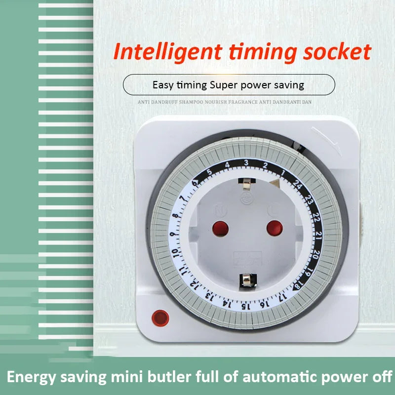 Mechanical Timer Socket EU Plug 24H Countdown Auto Power Off