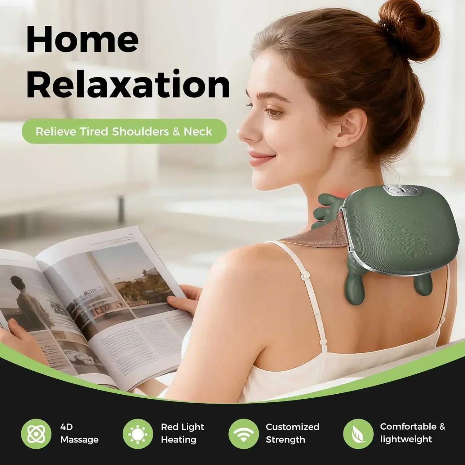 Neck Shoulder Massager Finger Pressure Shiatsu Neck Back and Shoulder