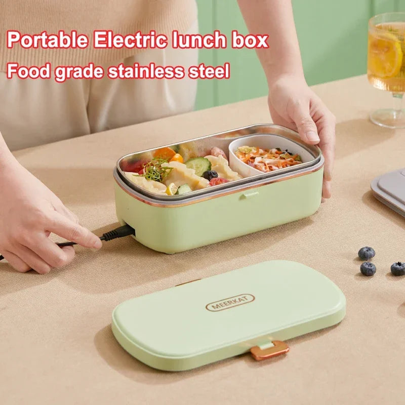 900ML Electric Lunch Box Portable Food Warmer with Heat Preservation