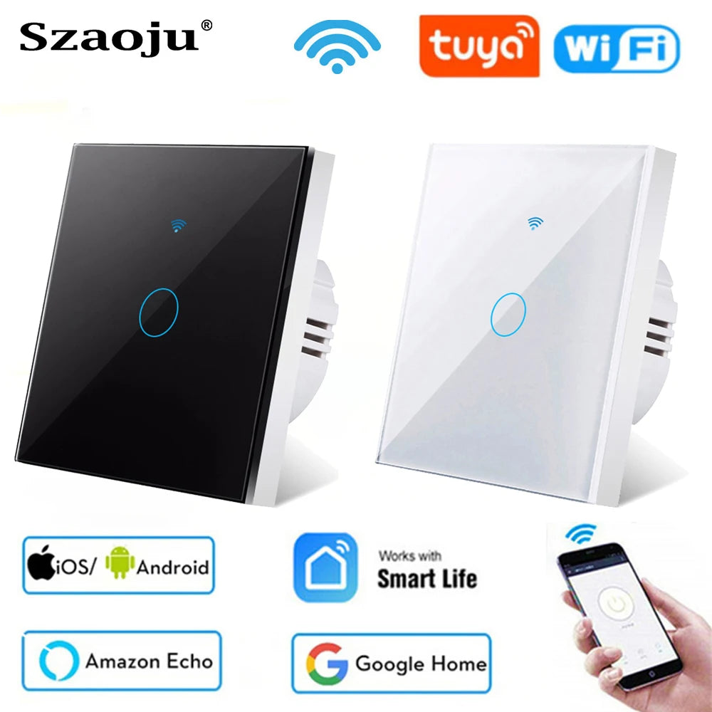 Tuya Smart Life Light Switch WiFi Touch Sensor Smart Switch App Remote