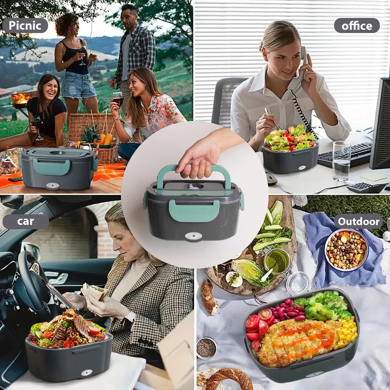 Electric Lunch Box Portable Meal Tray Preservation Food Heating Dinner